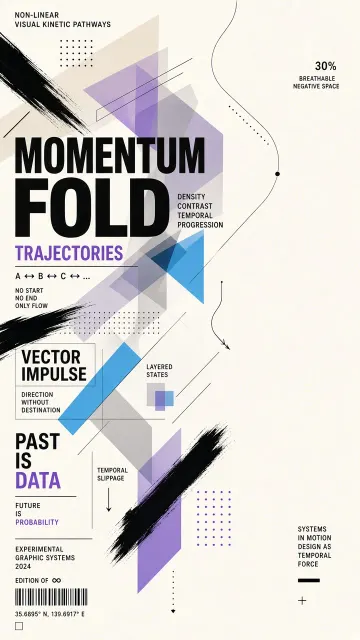 Abstract Poster image example: Non-Linear Multi-Axis Kinetic Typography Poster