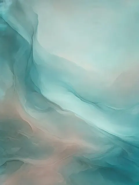 Minimalist Fluid Teal Gradient Abstract Poster