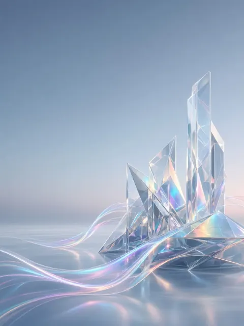 Futuristic Crystalline Abstract Metropolis