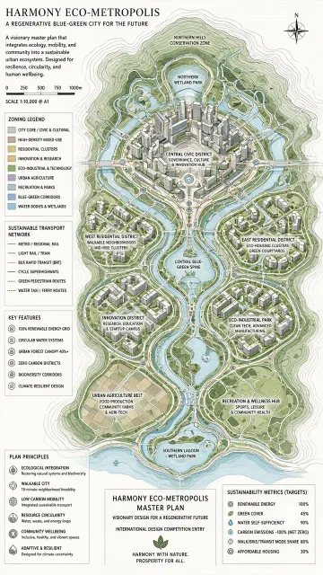 Urban Planning image example: International Competition Master Plan for Future City