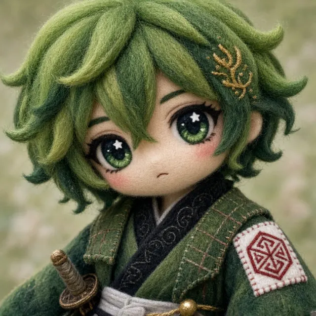 Avatar image example: Chibi Plush Anime Swordsman Avatar