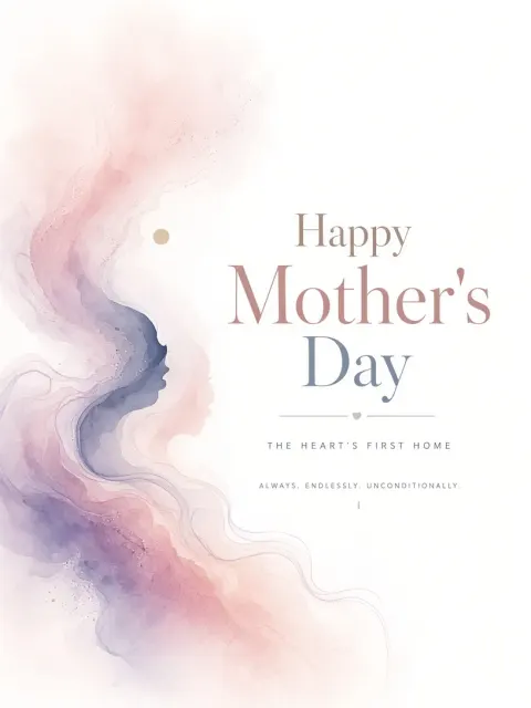 Chromatic Gradient image example: Minimalist Abstract Mother's Day Poster