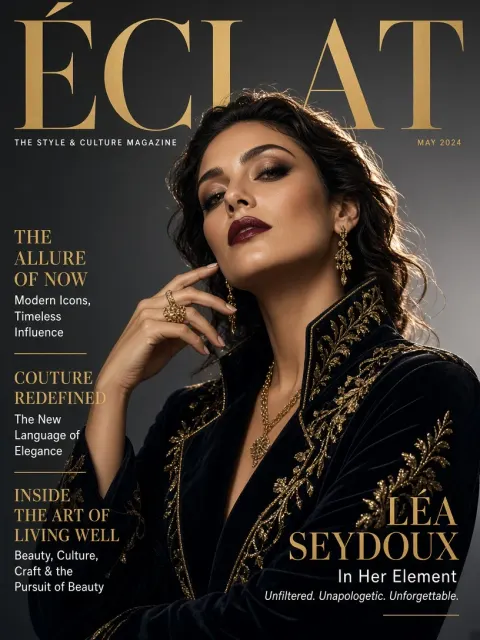 Glamorous Luxury Celebrity Magazine Cover