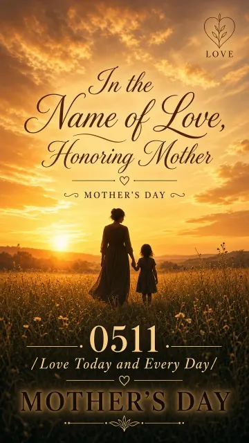 Emblem image example: Warm Silhouette Mother's Day Poster