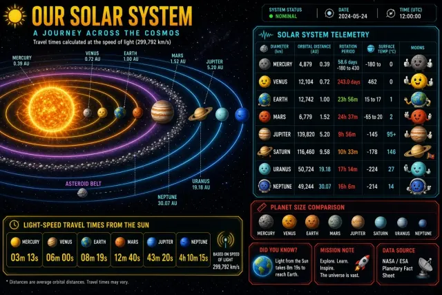 Space image example: Cyber Tech Solar System Planets Infographic