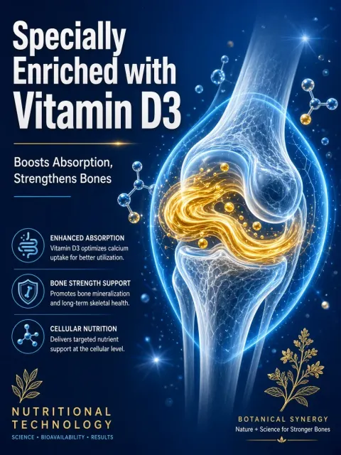 Product Concept image example: Medical 3D Bone Joint Vitamin D3 Science Poster