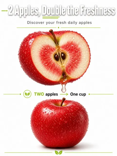 High Contrast Lighting image example: Commercial Studio Fresh Apple Juice Poster