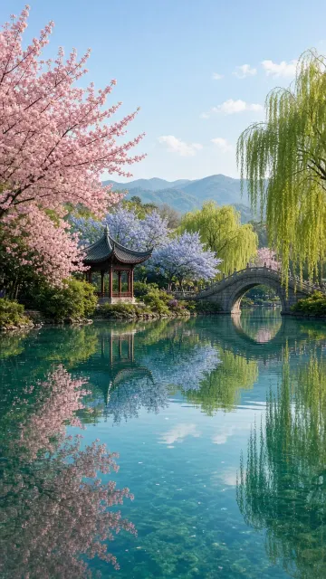 Ancient Architecture image example: Spring Landscape of Ancient Architecture in Yangzhou