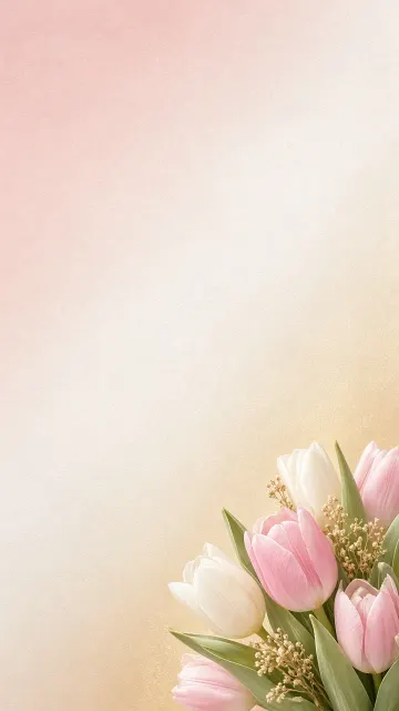Pink Gold Gradient Tulip Phone Wallpaper