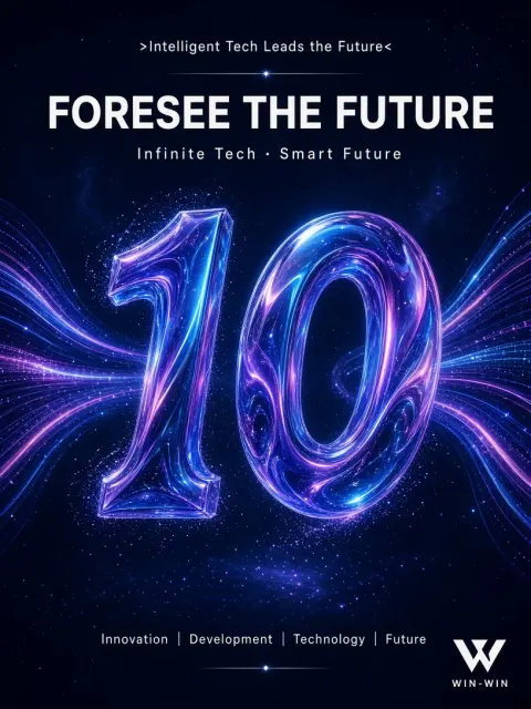 Particle Effects image example: Futuristic Tech Keynote Main Visual Poster