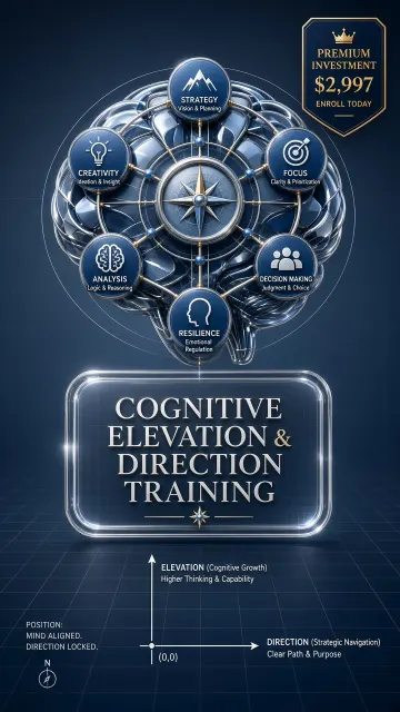 Presentation image example: 3D Cognitive Upgrade Mind Map Concept Poster