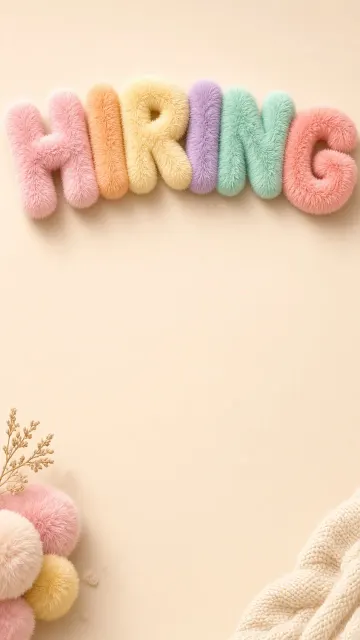 Tactile Texture image example: Plush Faux-Fur 3D Recruitment Advertisement