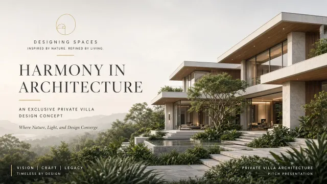 Modern Luxury Villa Design Presentation Cover