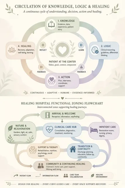Morandi Colors image example: Soft Morandi Medical Circulation Flowchart