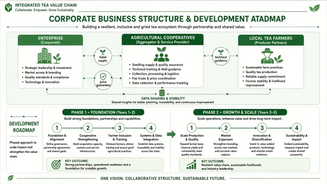 Business image example: Minimalist Tea Supplier Strategy Infographic
