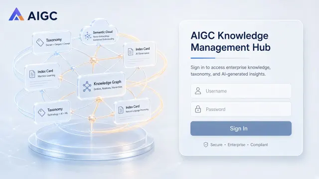 Logo Icon image example: 3D Knowledge Graph Portal Login Interface