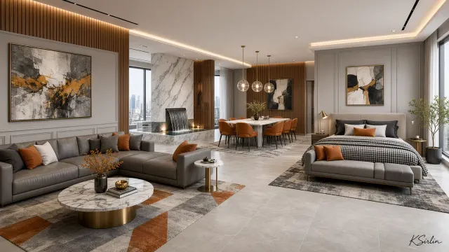 Modern Luxury Art Penthouse Interior