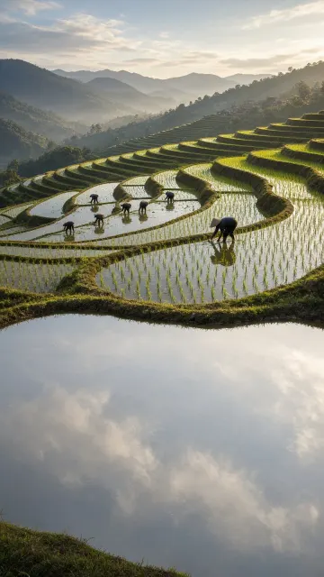 Hani Terraced Rice Fields Mirror Water Photography