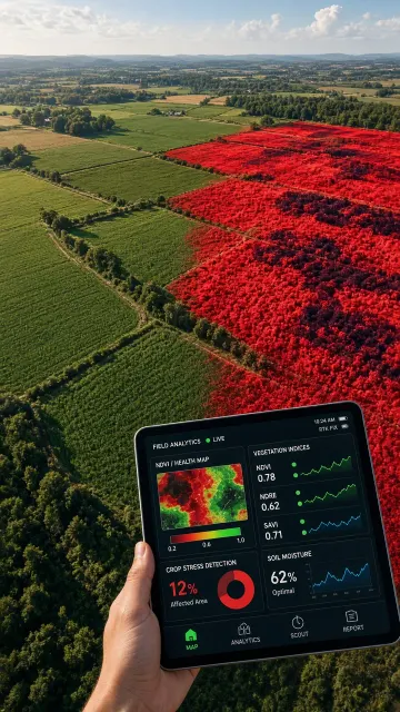 Drone Photography image example: Smart Agriculture Multispectral Farmland Aerial