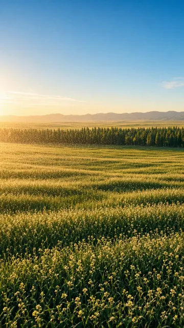Blooming Winter Wheat Fields of Northern Xinjiang