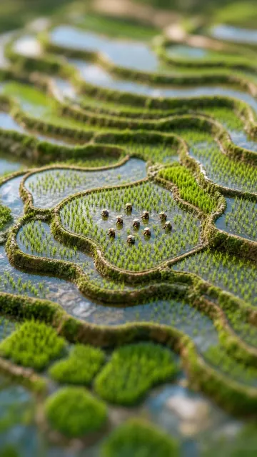 Aerial View image example: Tilt-Shift Miniature Model of Yuanyang Terraced Fields