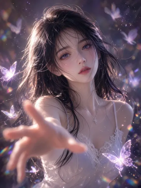 Anime Portrait image example: Cinematic Shimmer Particle Anime Character Portrait