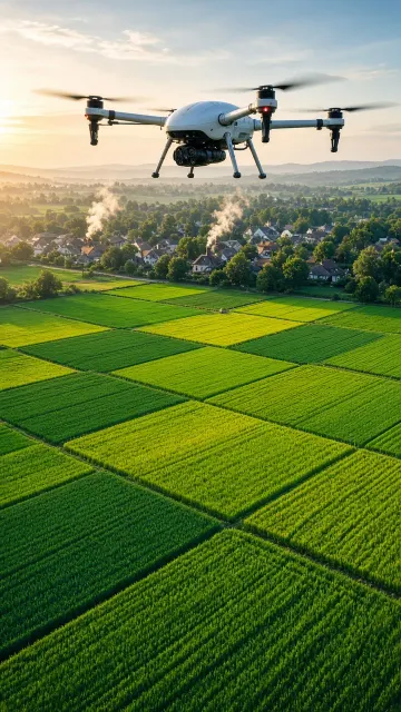 Wheat Field image example: Multispectral Drone Agricultural Survey Aerial View