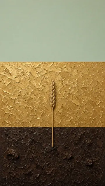 Tripartite Color Block Wheatfield and Sky Poster