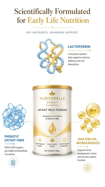 scientific diagram image example: Baby Formula Nutrients Molecular Infographic