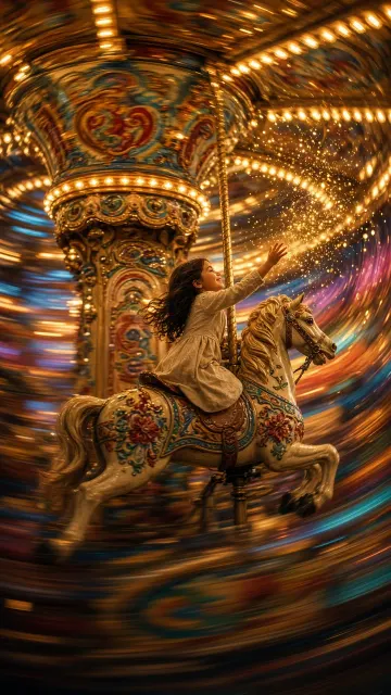 Slow-Shutter Motion Blur Carousel Photography