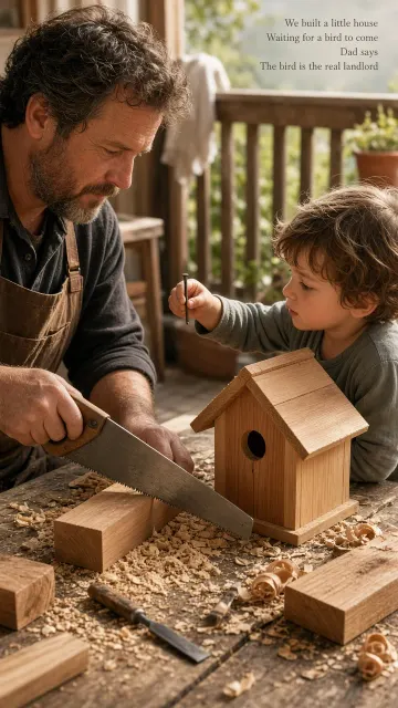 Handcrafted Wooden Birdhouse Balcony Workshop