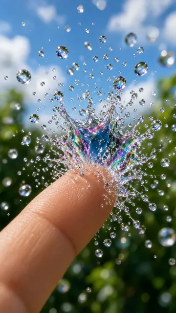 High-Speed Macro of Popping Soap Bubble