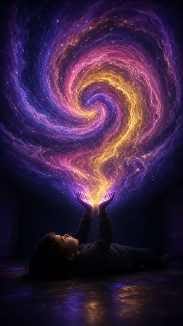 Psychedelic image example: Liquid Light Show Holding the Galaxy