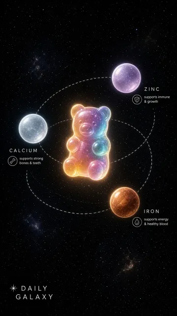 Astronomy image example: Children's Vitamin Gummy Celestial Galaxy Concept