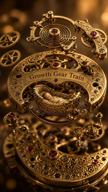 Clockwork Mechanism Baby Cradle Concept