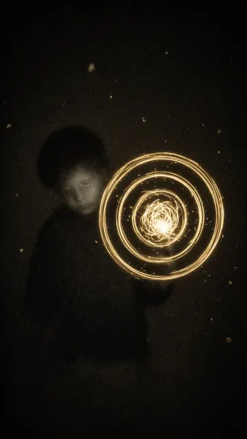 Pinhole Long Exposure Sparkler Spinning Light Wheel