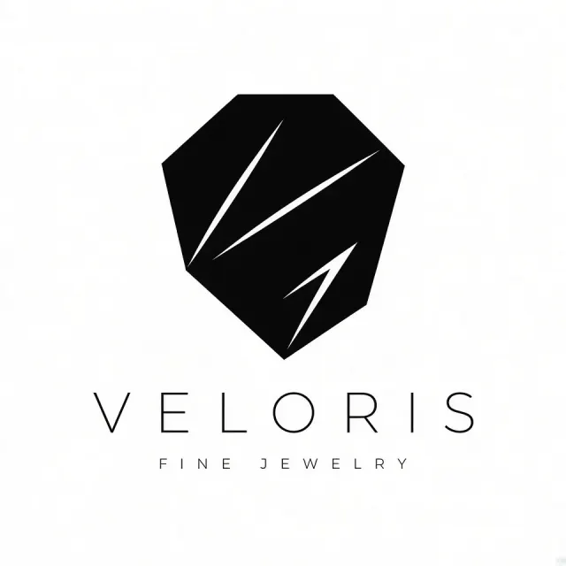 Minimalist Negative Space Raw Diamond Jewelry Logo