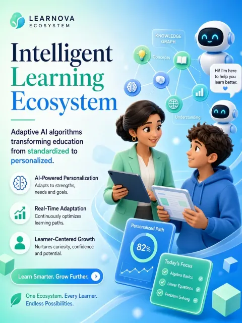 3D EdTech image example: Intelligent Learning Ecosystem 3D EdTech Promotion Graphic