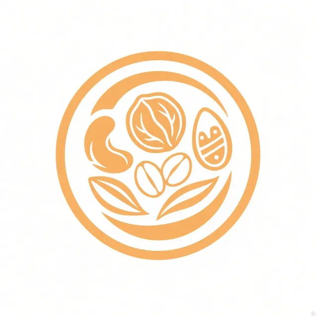Food Brand image example: FMCG Food Brand Circular Geometric Minimalist Logo