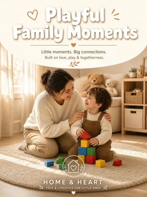 Family Portrait image example: Warm Family Quality Time Commercial Poster