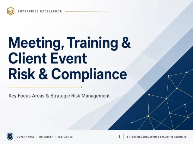 Slide Cover image example: Corporate Compliance and Risk Presentation Cover