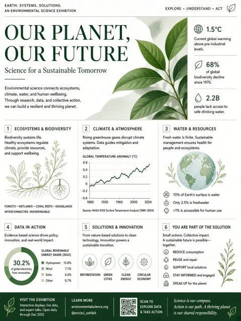 Exhibition image example: Ecological Exhibition Infographic Display Board
