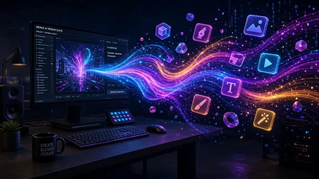 creative concept image example: AI Powered Creative Design Workspace