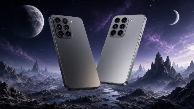 Starry Space image example: Sci-Fi Alien World Futuristic Smartphone Design