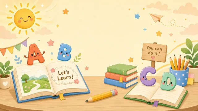 Presentation image example: Warm Cartoon Educational PPT Cover Background