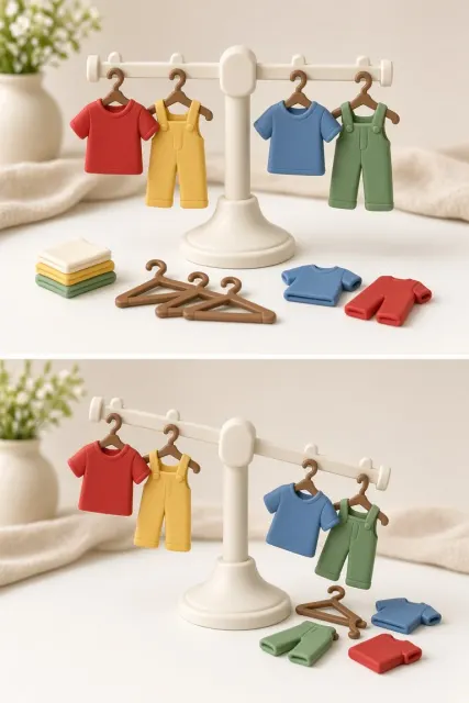 Educational Toy image example: Children Clothesline Balance Scale Toy Product Photography