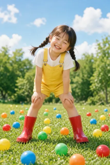 Child Portrait image example: Japanese Film Style Summer Outdoor Child Portrait