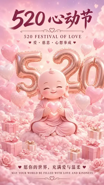 Flowers image example: Chibi Buddha Romantic Holiday Poster
