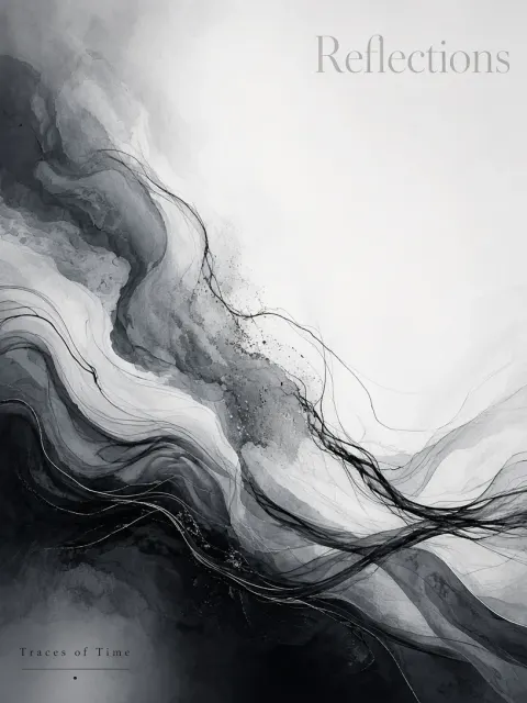 Minimalist Monochrome Abstract Line Art Poster