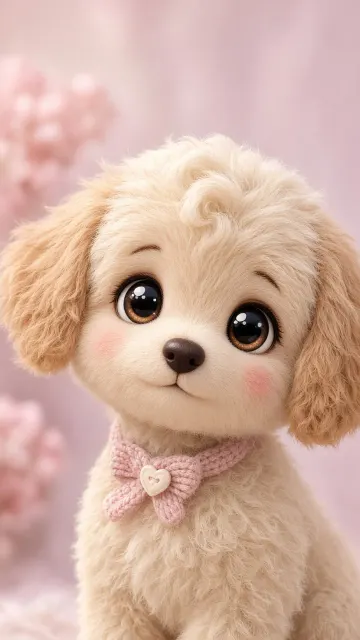 Chibi Fluffy Puppy Avatar Illustration